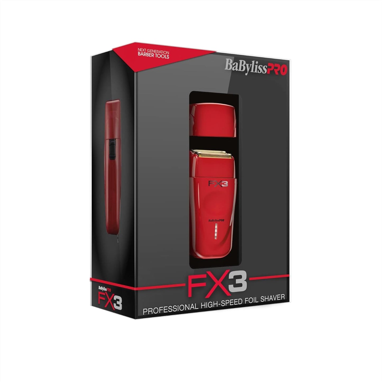 BaBylissPro FX3 Professional High Speed Foil Shaver (Red) - FXX3S