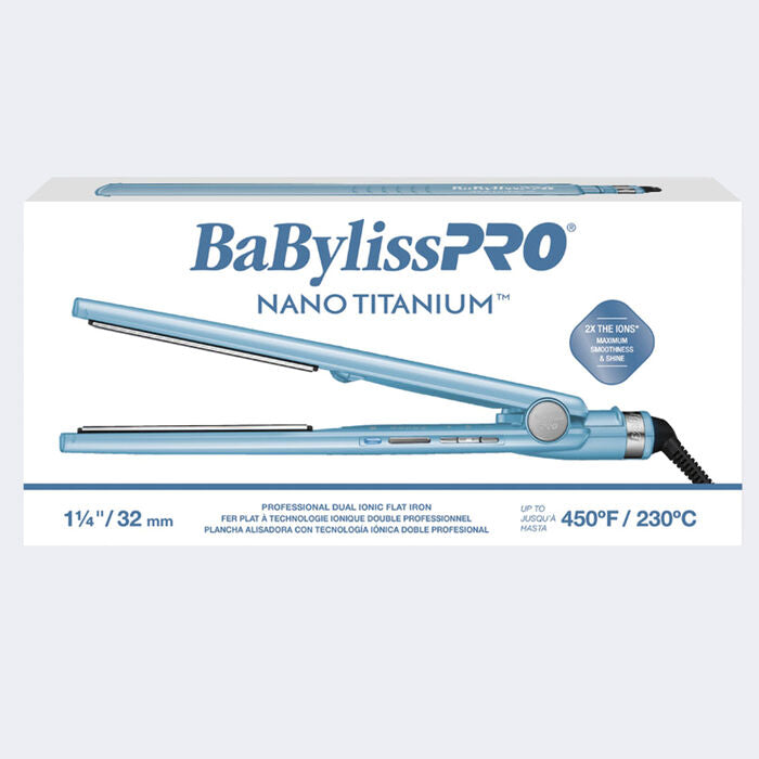 BaBylissPRO NANO TITANIUM 1¼" Dual Ionic Flat Iron - BNT9125TC