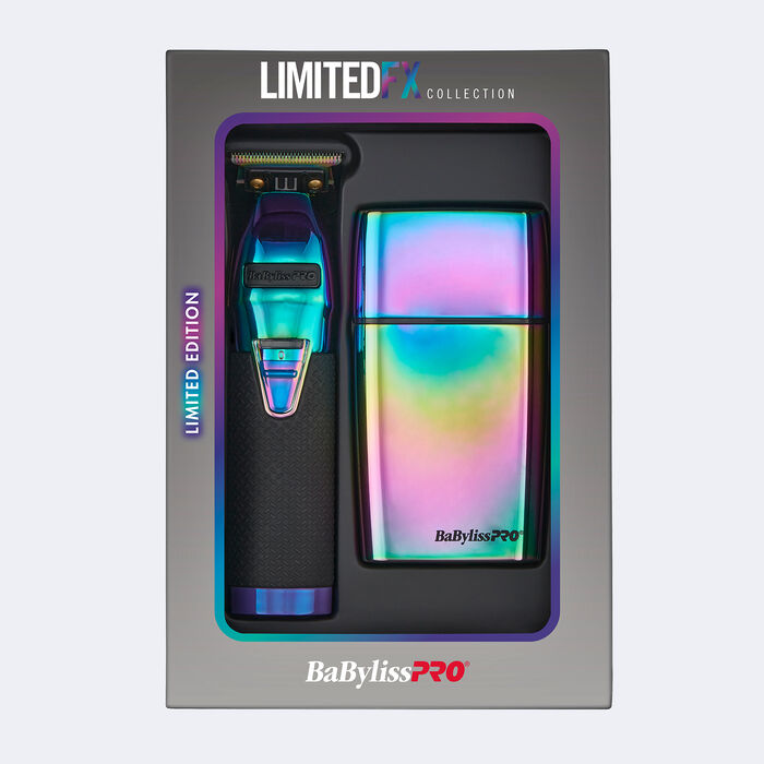 BaBylissPRO LIMITEDFX COLLECTION Iridescent Trimmer & Double-Foil Shaver Combo